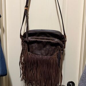 Louis Vuitton Brown Crossbody Bag with Fringe